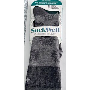 Sockwell Womens Lotus Lift Firm Graduated Compression Socks M-L 20-30mmHg Merino
